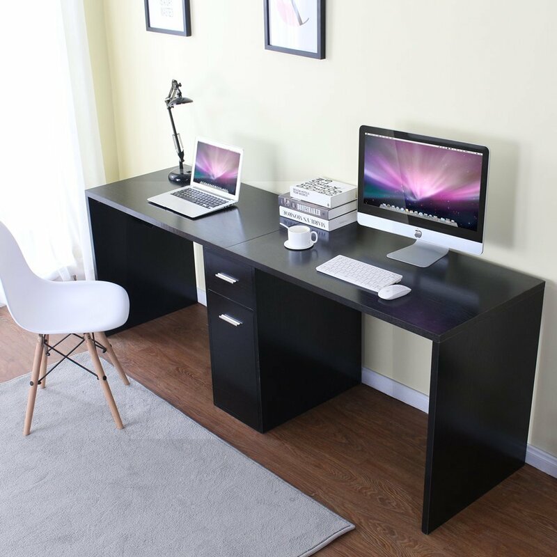 Latitude Run Cait Double Workstation Computer Desk & Reviews Wayfair